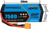 Lipo batterie 4S 14.8V 7500mAh 100C DEANS DXF-POWER