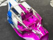 CARROSSERIE P2 BLEU/SILVER/VIOLET METAL PEINTE  pour XRAY XB8 2024/2025 - J-CONCEPTS