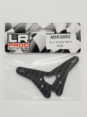 Tour arriere carbone 4mm pour Mugen MSB1 LR PROD