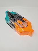 CARROSSERIE EB48 2.x peinte ORANGE FLUO/GUN METAL/TURQUOISE  TEKNO-RC