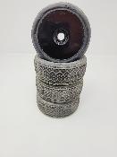 PNEUS BEAMS GOMME PURPLE MONTÉS SUR JANTES NOIRES (4) - 5% D'USURES