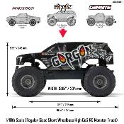 GORGON 4X2 MEGA 550 Brushed Monster Truck EN KIT avec batterie et chargeur, NOIRE - ARRMA