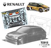 1/10 Carrosserie CLIO SPORT phase1 190mm (non peinte) TEAM C