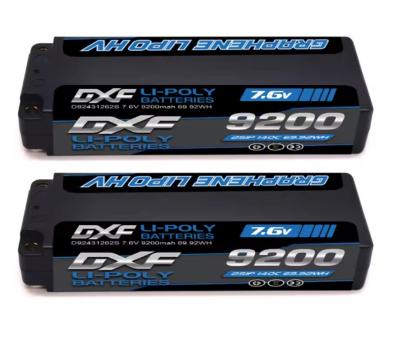 PACK 2x Lipo batterie 2S 7.6V 7200mAh 140c 5mm deans blue LCG DXF POWER