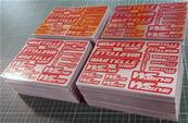 Planche de stickers Rouge chromé (15.5 x 10.5cm) WARTELLE-SHOP