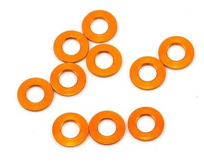 Rondelles aluminiums oranges 3x6x0.5mm (10) X-RAY