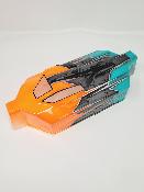 CARROSSERIE EB48 2.x peinte ORANGE FLUO/GUN METAL/TURQUOISE  TEKNO-RC