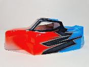 CARROSSERIE S15 ROUGE FLUO/GUN METAL/BLEU PEINTE POUR TEKNO EB48 2.0 J-CONCEPTS