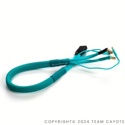 Cable de charge 2S PK 5mm pour sortie chargeur XT-90 lg:450mm coloris Aurora Green CAYOTE