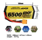 Lipo batterie 4S 14.8V 6500mAh 100C XT90 DXF-POWER