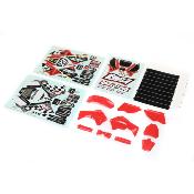 Kit stickers et pièces plastique ROUGE - PROMOTO MX LOSI