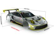 Carrosserie 1/7e P-GT3R 1.5mm pour ARRMA Infraction/Limitless (Pré-découpé-non peinte) BITTYDESIGN