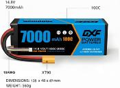 Lipo batterie 4S 14.8V 7000mAh 100C XT90 "BLUE" DXF-POWER