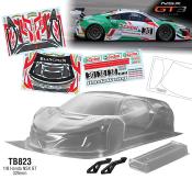 Carrosserie 1/8e HONDA NSW GT "Blancpain" avec aileron non-peinte TEAM-C