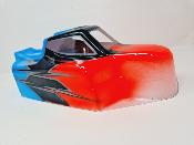 CARROSSERIE S15 ROUGE FLUO/GUN METAL/BLEU PEINTE POUR TEKNO EB48 2.0 J-CONCEPTS