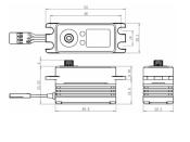 Servo Digital Low Profil Brushless Hi-Torque 25Kg/0.08s@7.4V SAVOX