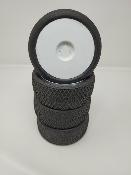 PNEUS DASH GOMME BLEU MONTÉS SUR JANTES BLANCHES (4) - 5% D'USURES 6-MIK