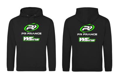 SWEAT  WS LINE / PR RACING - NOIR/VERT 280GR - Taille au choix WS-LINE