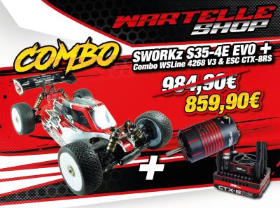 COMBO Buggy S35-4E EVO + Variateur CTX-RS + Moteur WS4268 V3 WS LINE