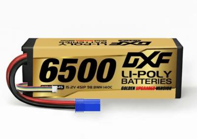 Lipo batterie 4S 14.8V 6500mAh 100C EC5 GoldSeries DXF-POWER
