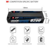 Lipo Batterie 2S 7.6V 9200mAh 130C 5mm avec cordon DEAN