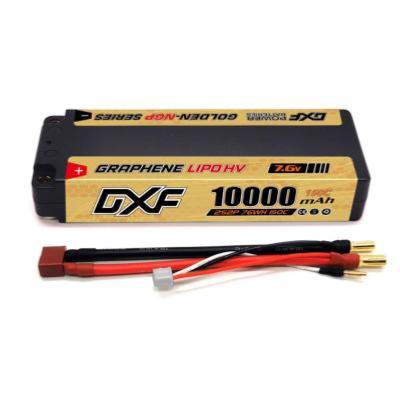 Lipo Batterie 2S 7.6V 10000mAh 150C Gold-NGP 5mm avec cordon DEAN DXF