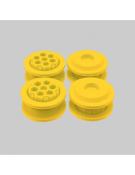 Membranes d'amortisseurs Honeycomb V2 Jaune (4) RC-PROJECT