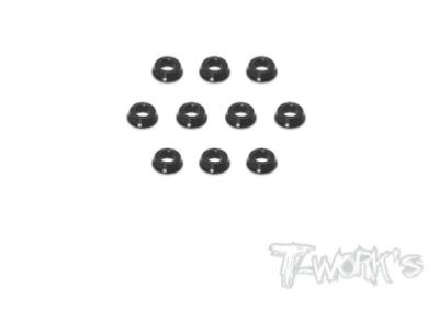 Rondelles Coniques Alu Noires 3mm (10) T-WORK'S