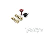 Cache-connecteurs V2 Rouge/Noir + PK 4mm (2+2) T-WORK'S