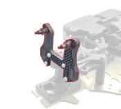 Support d'amortisseur avant carbone 5mm pour MP11 T-WORK'S