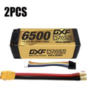 2 X Lipos Batteries 4S 15.2V 6500MAH 140C GoldSeries LCG 5MM Graphene avec cordon XT90