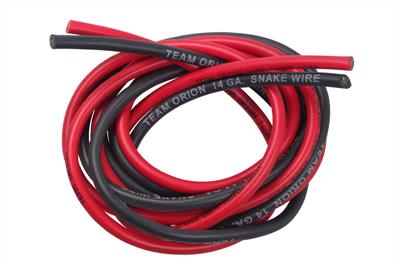 Fil silicone gauge 14 rouge & noir ORION