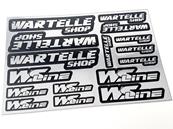 Planche de stickers Wartelle-shop Noir chromé (15.5 x 10.5cm)