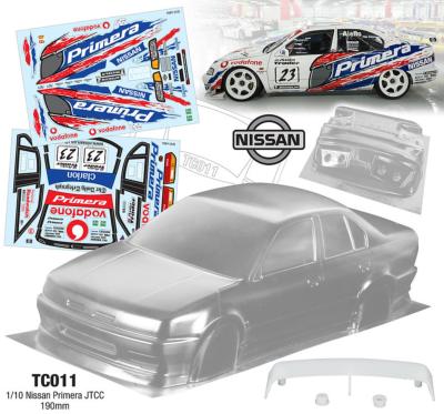 Carrosserie 1/10e Nissan Primera JTCC VODAFONE (non peinte) TEAM-C