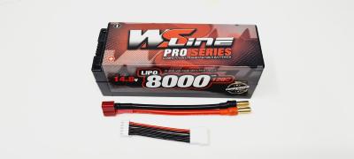 Accu Lipo 8000 120c 4S 14.8v (prises PK 5mm) +cordon DEANS/équilibrage WS-LINE