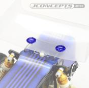 Set de fixation d'aileron Alu Bleu pour RC10 World J-CONCEPTS