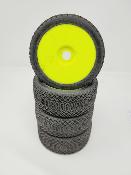 PNEUS FLEXY GOMME S35 MONTÉS SUR JANTES JAUNES (4) - 5% D'USURES GRP