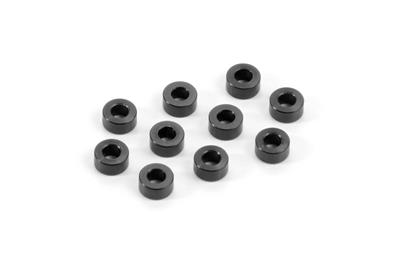 Rondelles aluminiums noires 3x6x3.0mm (10) X-RAY