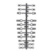 Lot de chappes plastique B7.1 TEAM-ASSOCIATED