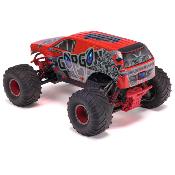 GORGON 4X2 MEGA 550 Brushed Monster Truck RTR avec batterie et chargeur, ROUGE - ARRMA