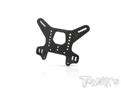 Support d'amortisseur arrière 4mm carbone +3mm (Clancy Edition) pour MBX8/R T-WORK'S