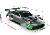 Carrosserie P-GT3R 190mm (non-peinte) BITTYDESIGN