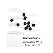 Vis sans têtes M5x5 Acier H45 (10) DONUTS RACING