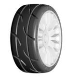 PNEUS GRP "T03 REVO" Monté sur Nouvelle Roue 20 Rayons FLEX Blanche - 1 Paire (dureté au choix)