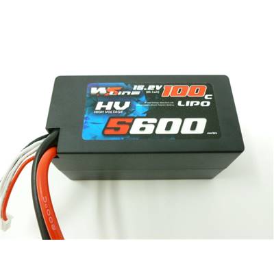 Accu Lipo Shorty 5600 100c 4S 15.2v HV (prises Deans) 4S2P WS-LINE
