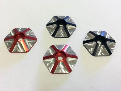 Rondelles d'aileron Optima 1/8e hexagonales en ergal 6-MIK