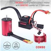 Combo 1/10eme Variateur 80 Amp + Moteur Brushless 3665 3500kV SURPASS HOBBY