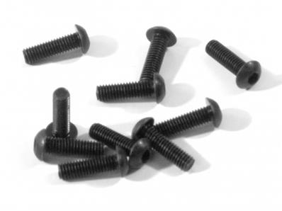 Vis BTR têtes bombées M3x10mm (10) HB RACING