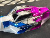 CARROSSERIE P2 BLEU/SILVER/VIOLET METAL PEINTE  pour XRAY XB8 2024/2025 - J-CONCEPTS