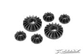 Composite differential bevel gear (4+2)